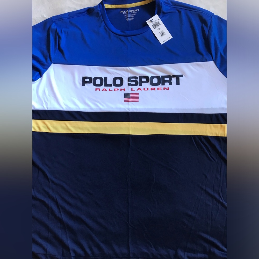 Polo Sport Ralph Lauren Navy and Royal Short Sleeve Tee